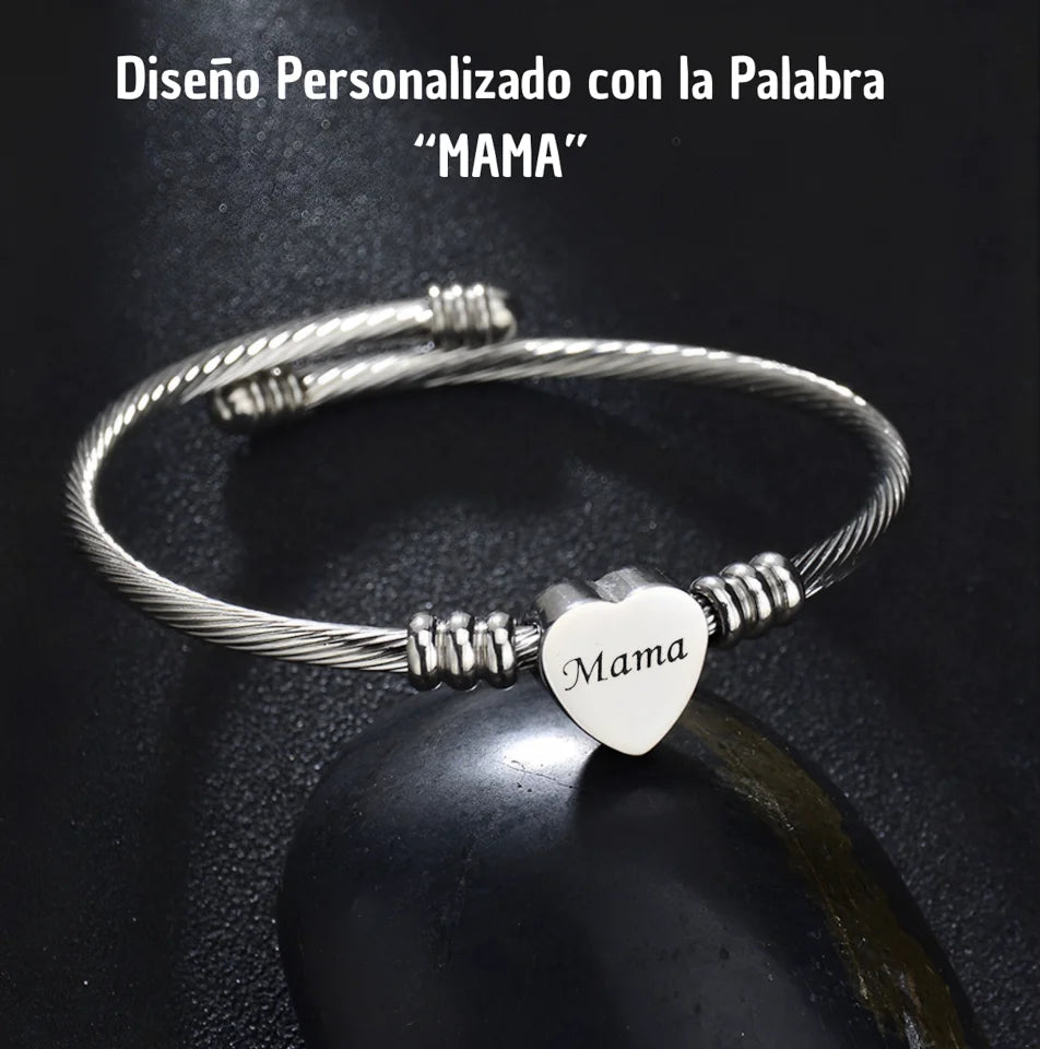 BRAZALETE MAMÁ CON CORAZÓN