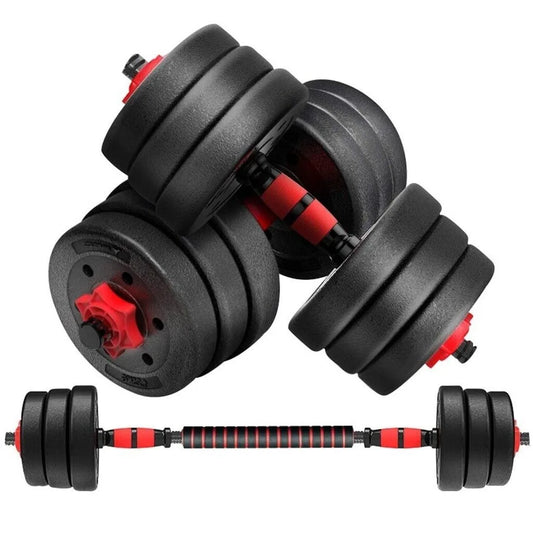 JUEGO DE MANCUERNAS AJUSTABLES CON BARRAS, MULTIFUNCIÓN, 10KG