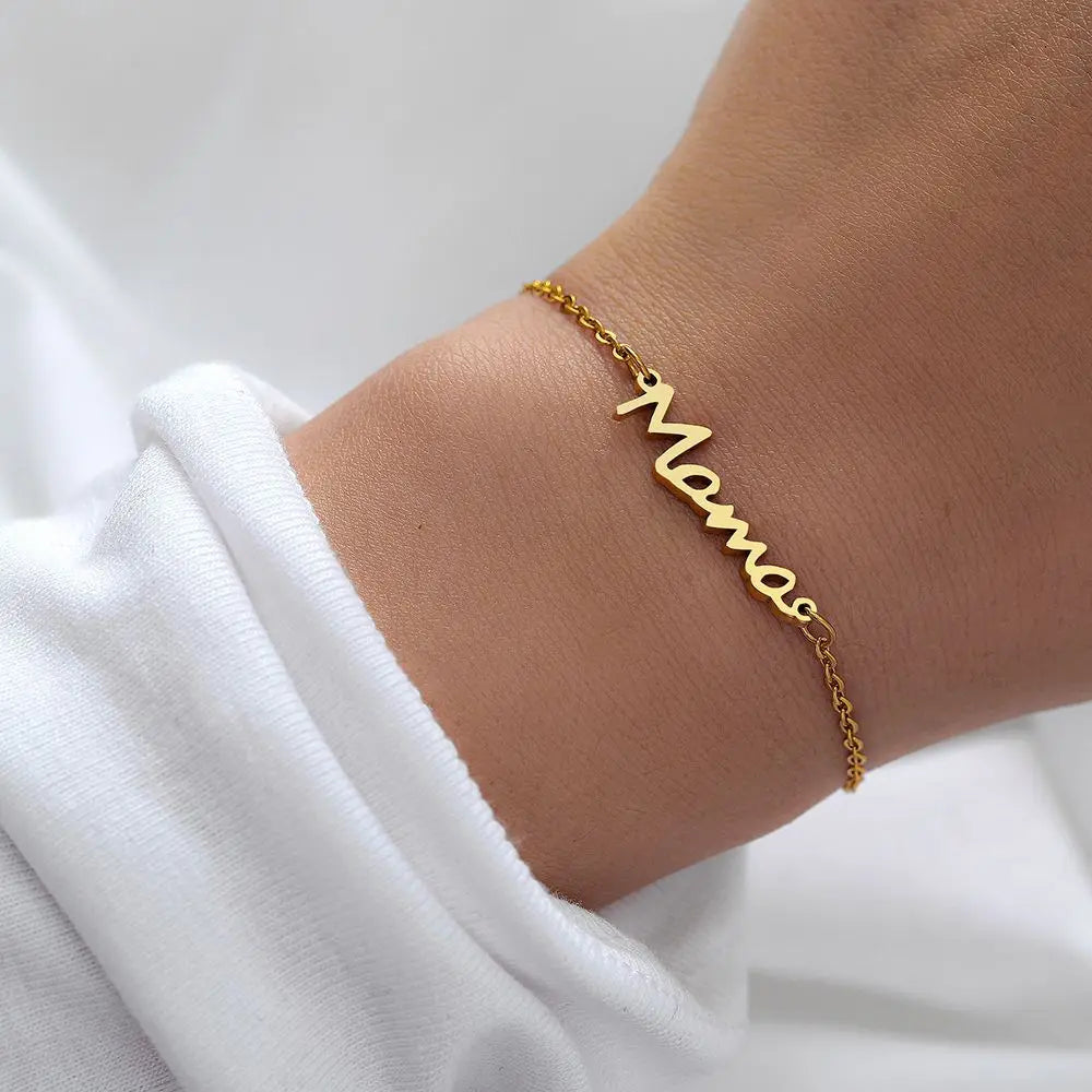 PULSERA LOGO MAMÁ ACERO INOX