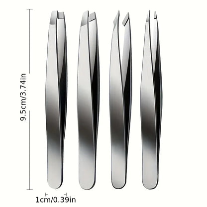 JUEGO DE 4 PINZAS PARA CEJAS