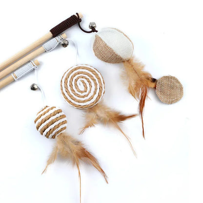 JUGUETES DE PLUMAS PARA GATOS