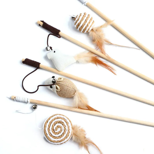 JUGUETES DE PLUMAS PARA GATOS